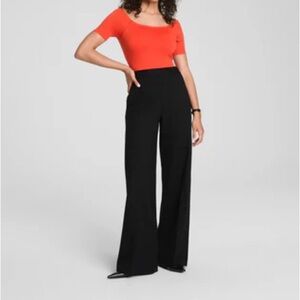 SPANX Classic Black Wide-Leg Trousers